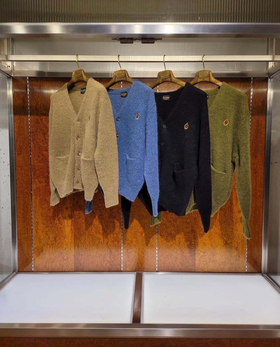 새제품) 헤리티지플로스 알파카 가디건 베이지 남녀공용 S 니트 상품이미지1