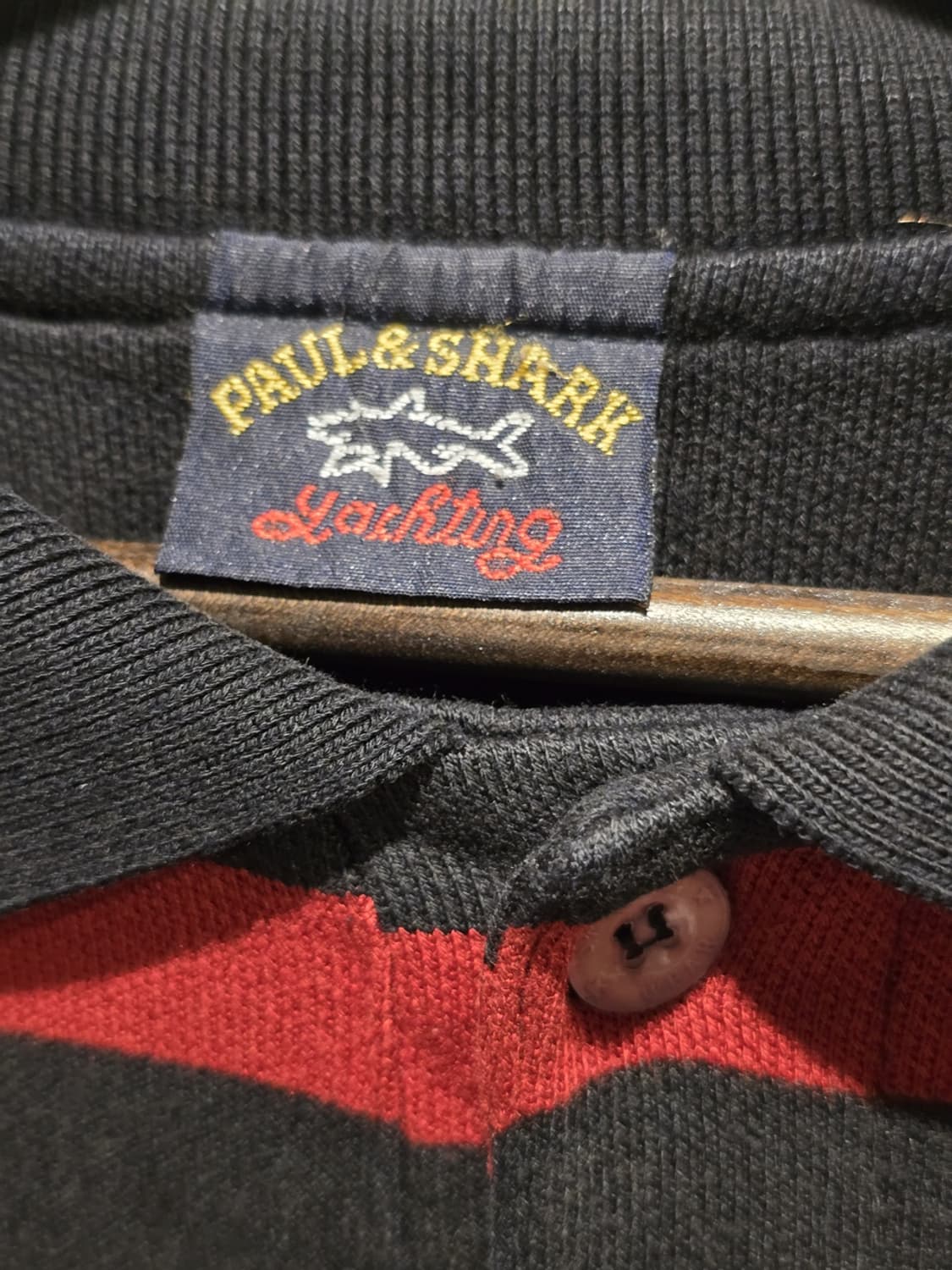 90s Paul & Shark Striped Long Polo Shirt 상품이미지5