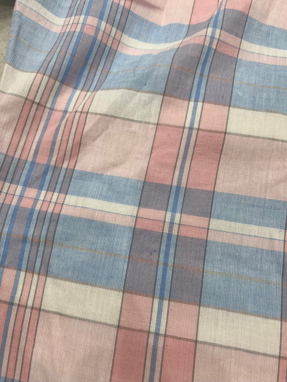 톰브라운 마드라스 린넨 & 옥스퍼드 혼방 핑크 펀믹스 셔츠 상품이미지10