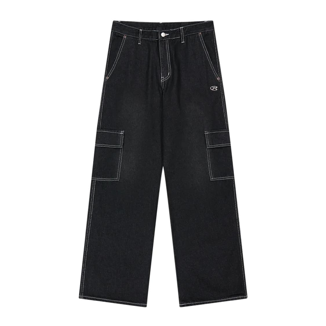 락케이크 하프문 카고 데님 와이드 팬츠 XS 상품이미지4