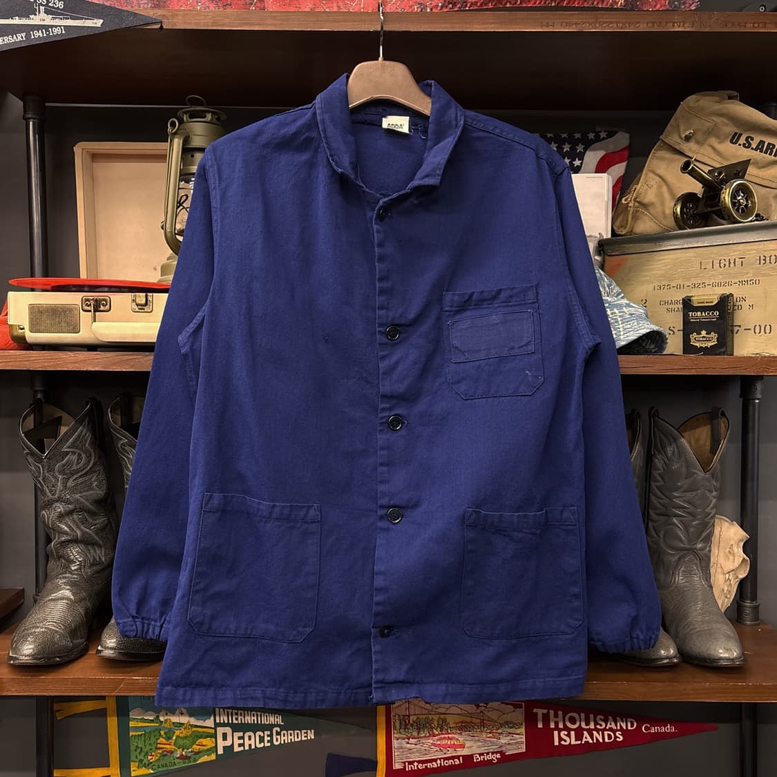 60~70s ADDA 하이넥 카라 프렌치 워크자켓 밴딩시보리 N710 상품이미지1