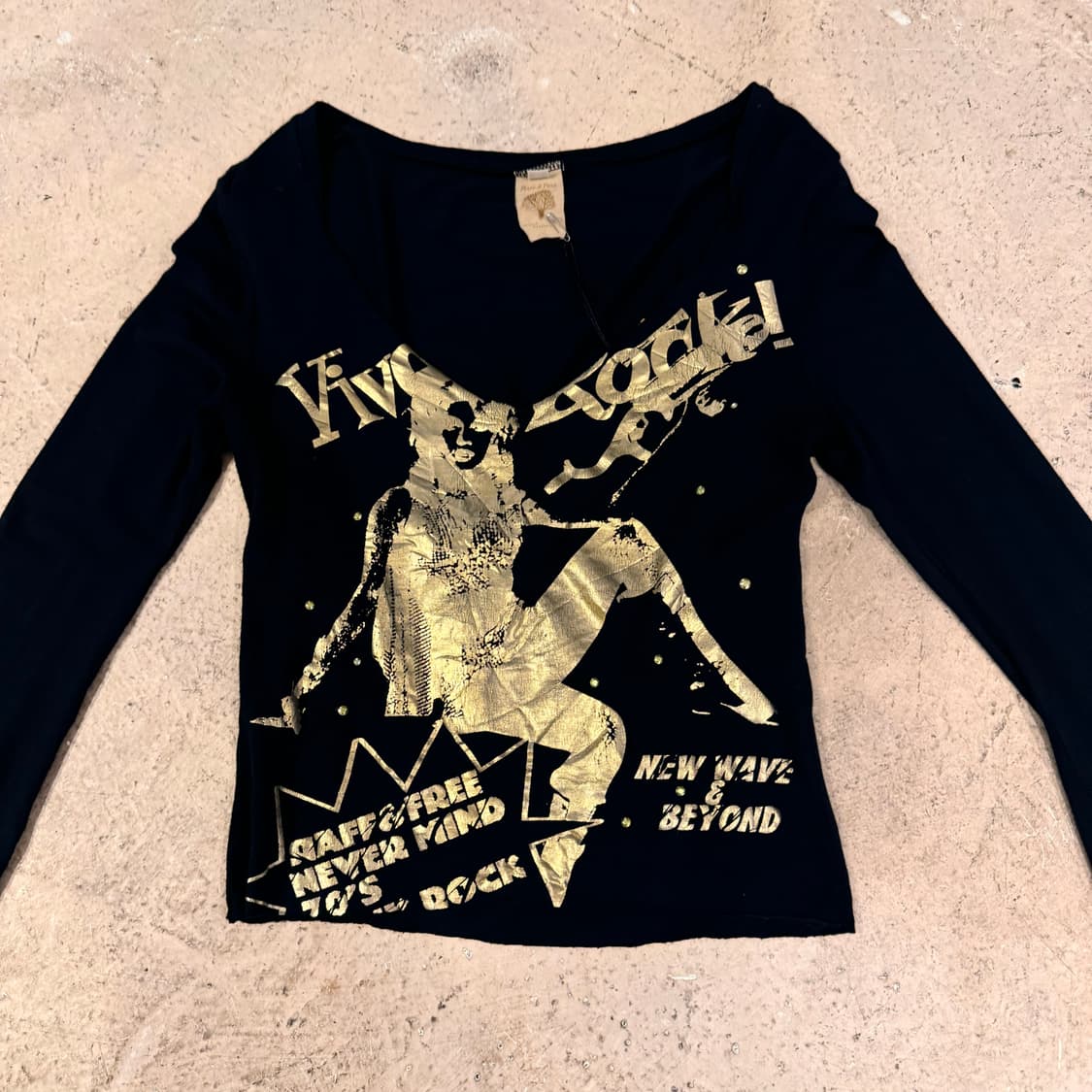 골드 프린팅 롱슬리브 상품이미지3