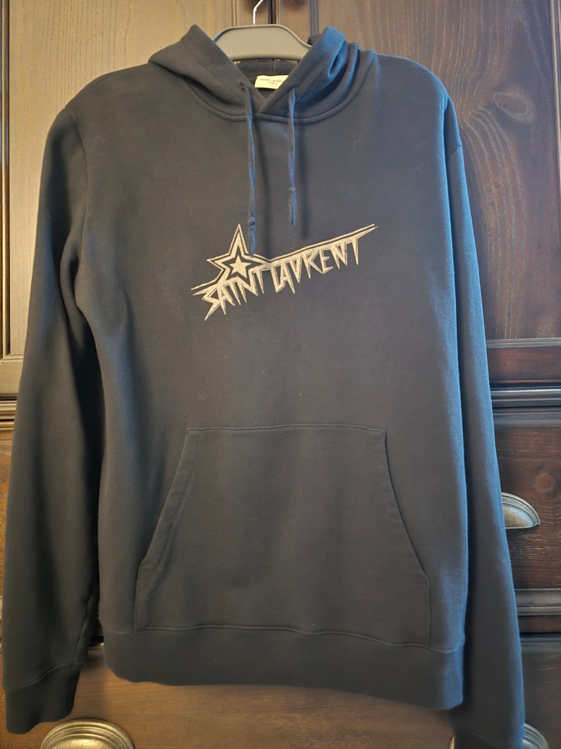 생로랑 스타로고 후드 xl사이즈입니다. 상품이미지1