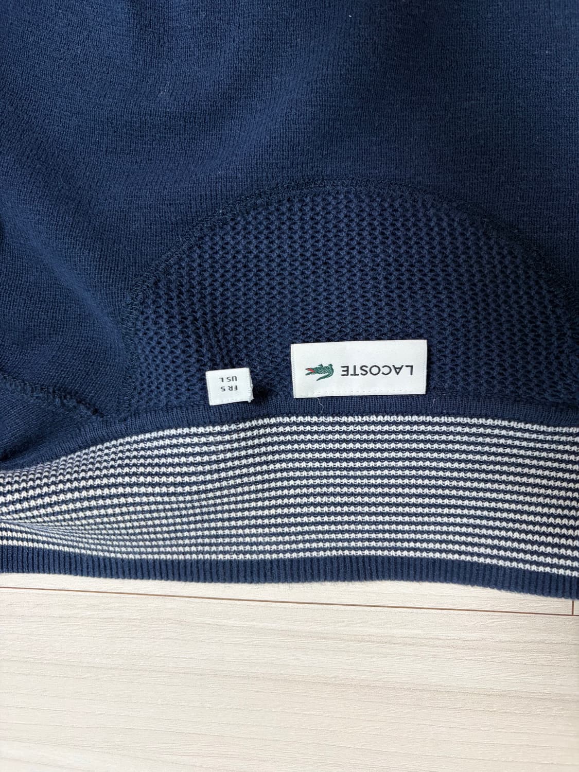라코스테 니트 가디건 투웨이 지퍼 네이비 L 상품이미지7