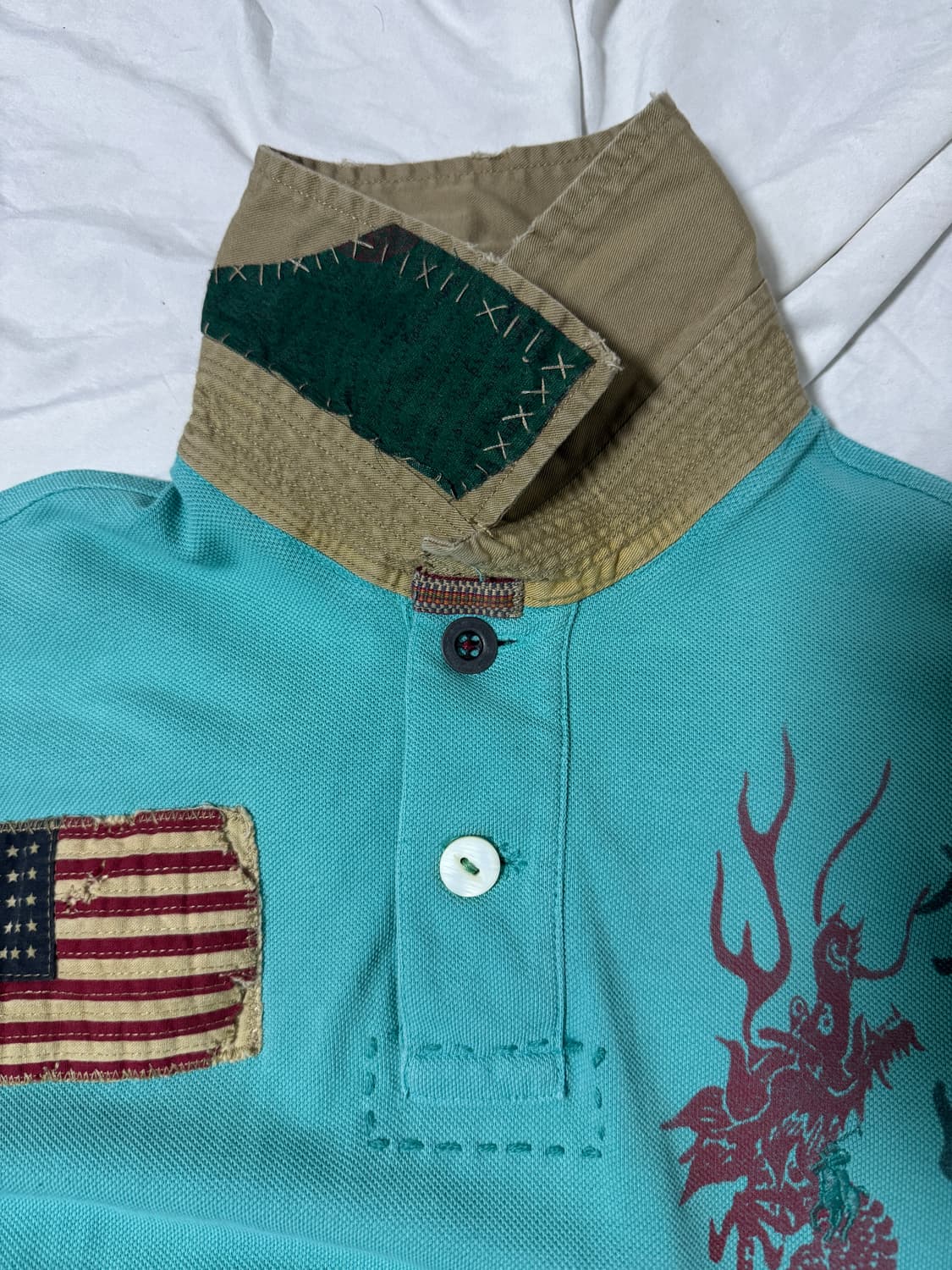 폴로랄프로렌 성조기 패치 드래곤 폴로 셔츠 오리엔탈  상품이미지6