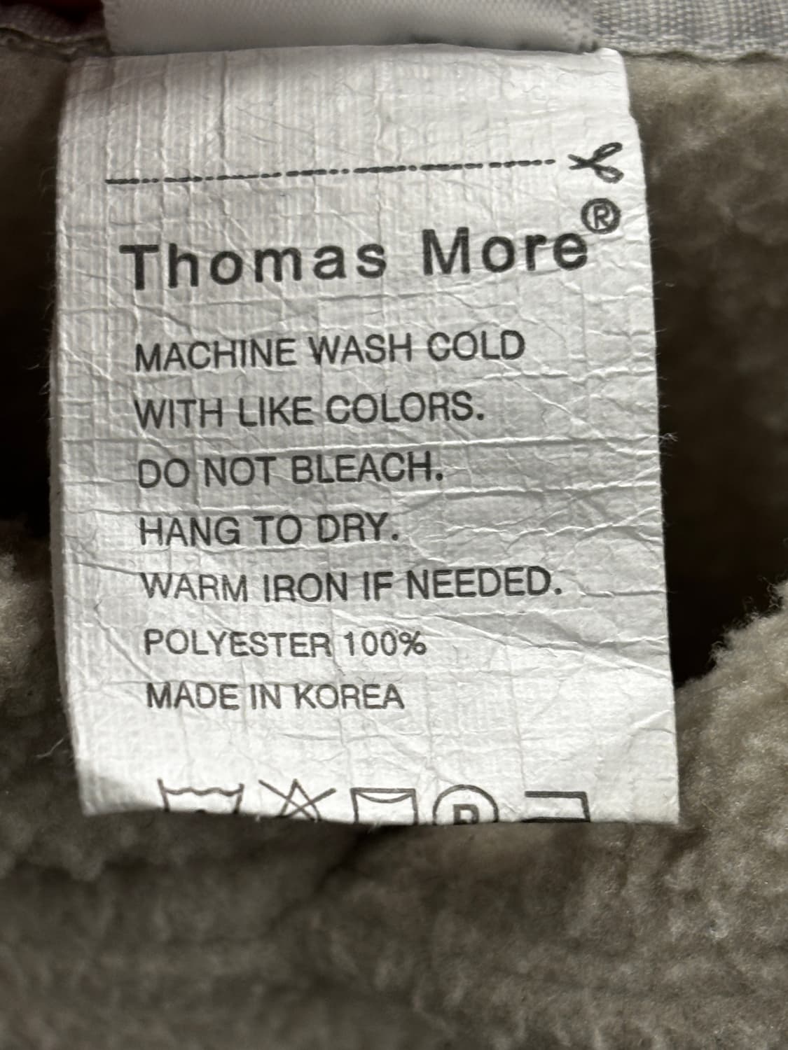 토마스모어 후리스 후드티 L 아이보리 상품이미지5