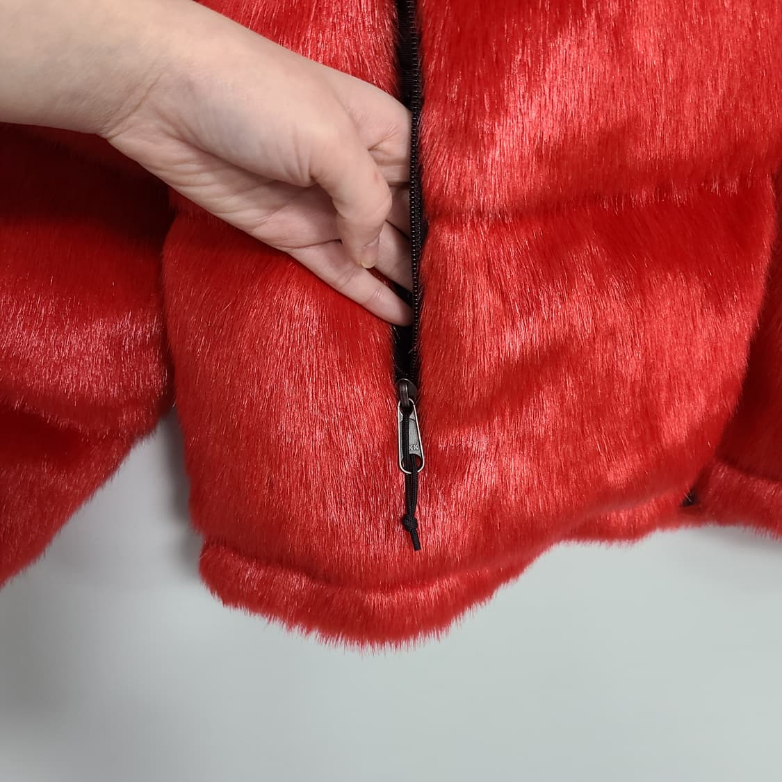 슈프림 x 노스페이스 남성 포우 퍼 눕시 자켓 레드 L 상품이미지4