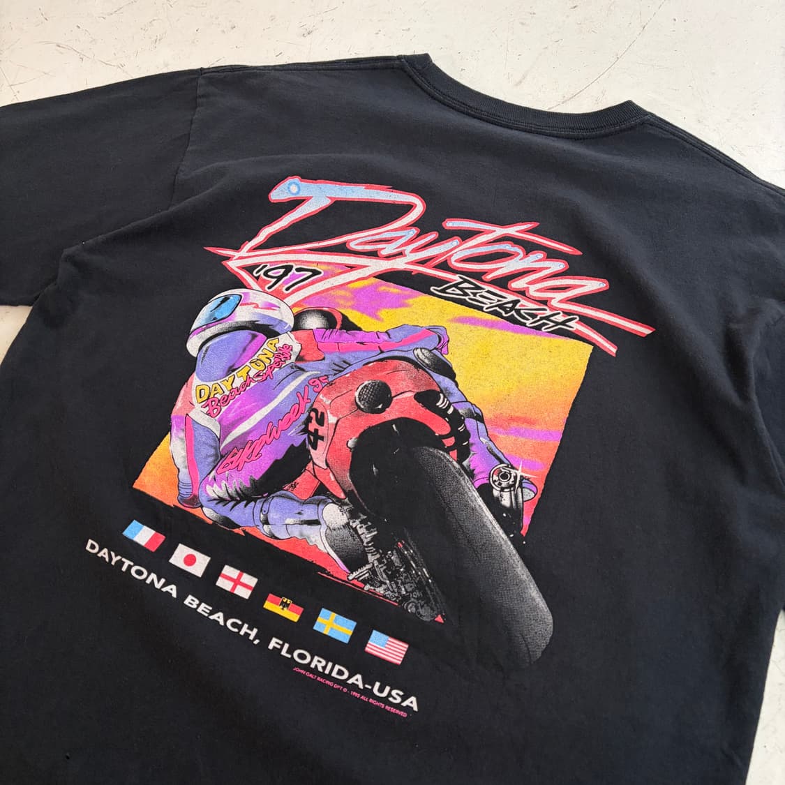 90s USA 데이토나 비치 97 빈티지 롱슬리브 L 상품이미지7