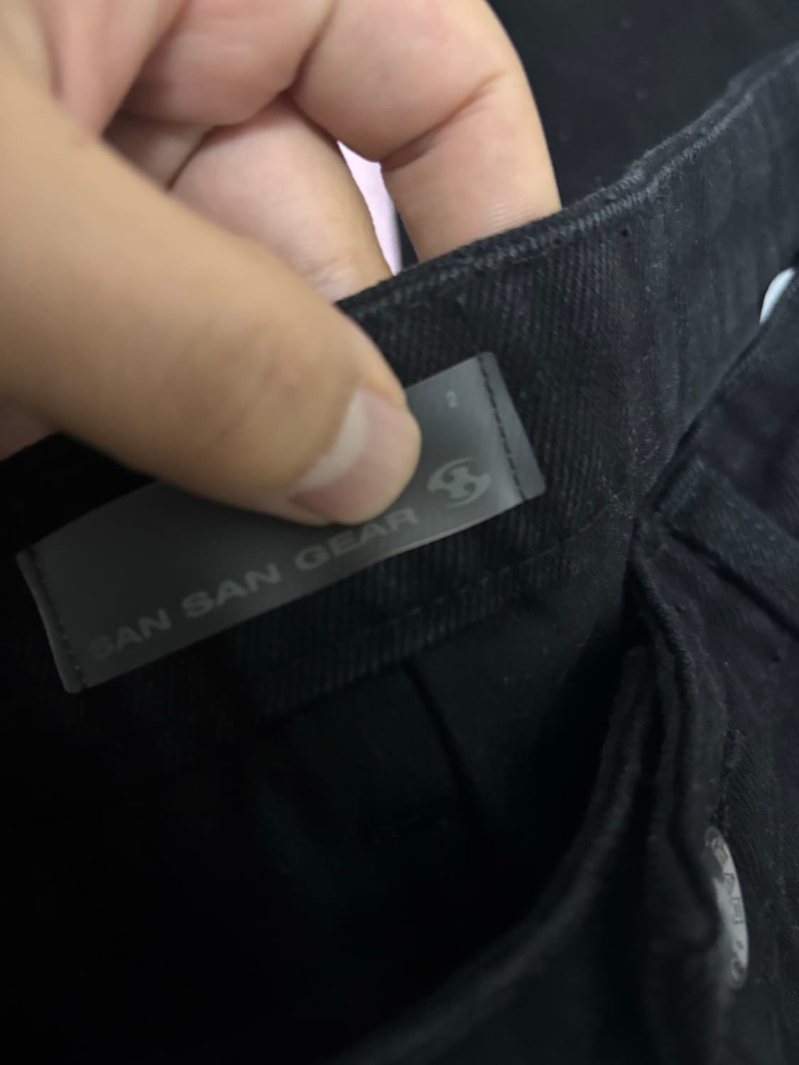 산산기어 코튼 웨이브 팬츠 블랙 상품이미지4