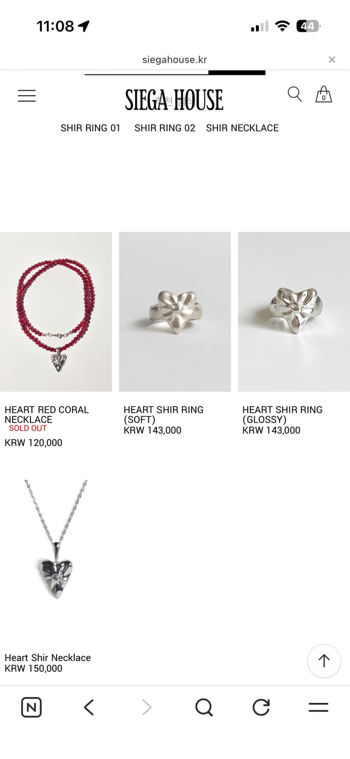 Siega house_하트 시어 이어링 상품이미지7