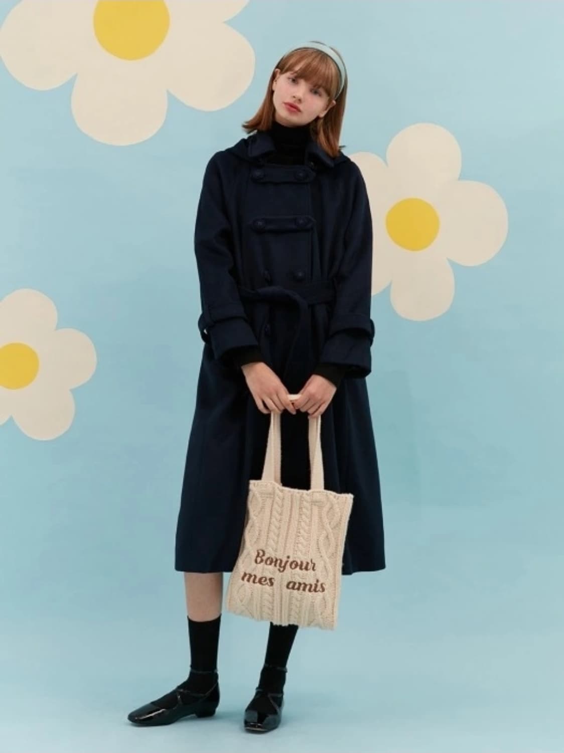 오아이오아이 oioi 네이비 코트 상품이미지3