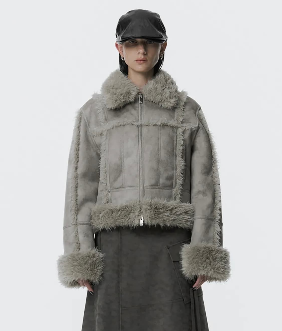 트리밍버드 Shearling Crop Mustang [ Gray ] 상품이미지1