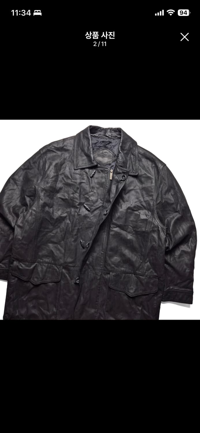 잭니콜라우스 가죽 하이넥 레더 카코트 (유스,머듈) 상품이미지4