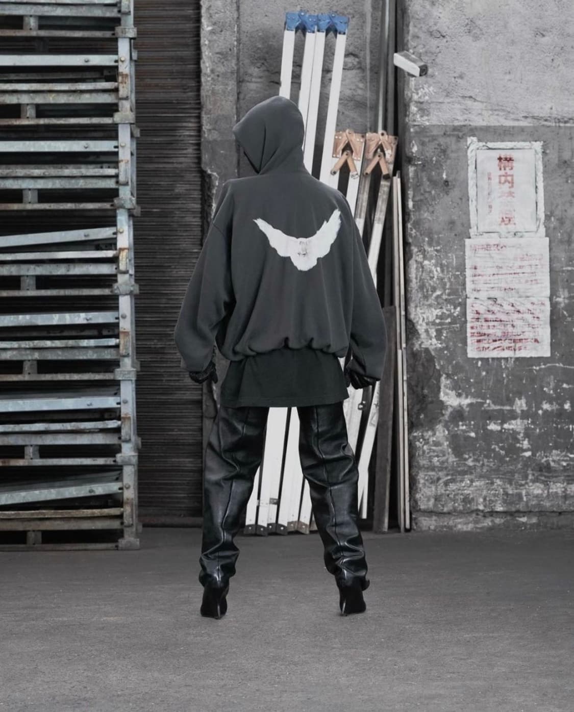 이지갭 발렌시아가 도브 후드 다크 그레이 상품이미지6