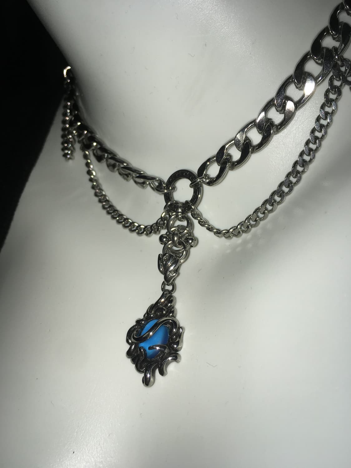 CHAIN CAPE NECKLACE 여자아이들 미연 착용 상품이미지1