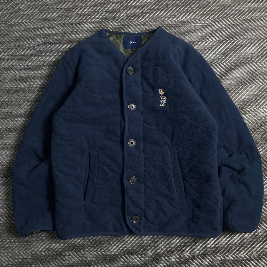 Yali 예일 퀼팅 플리스 자켓 네이비 y 5029 상품이미지2