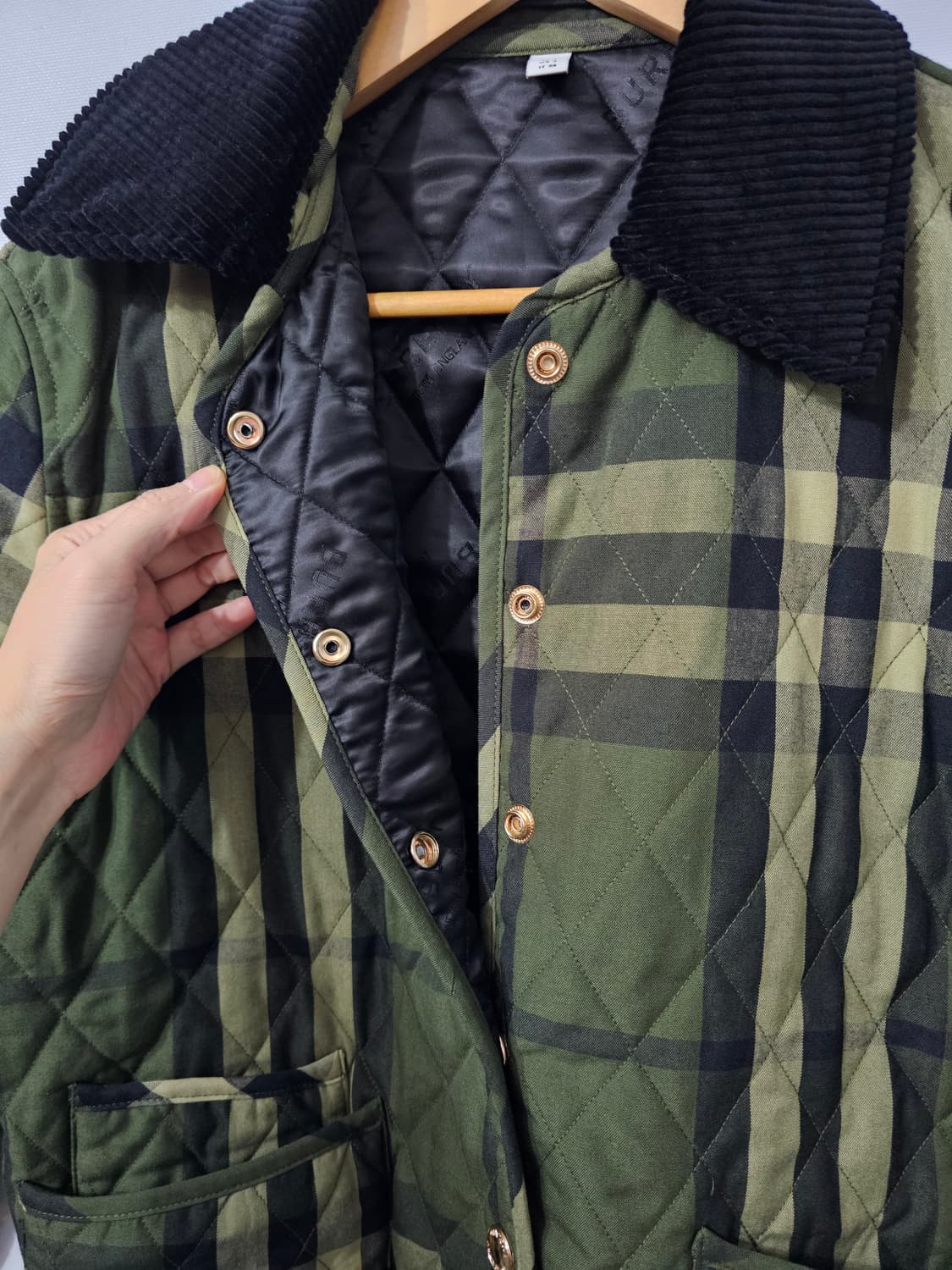버버리 퀼팅 체크 자켓 55~66 상품이미지4