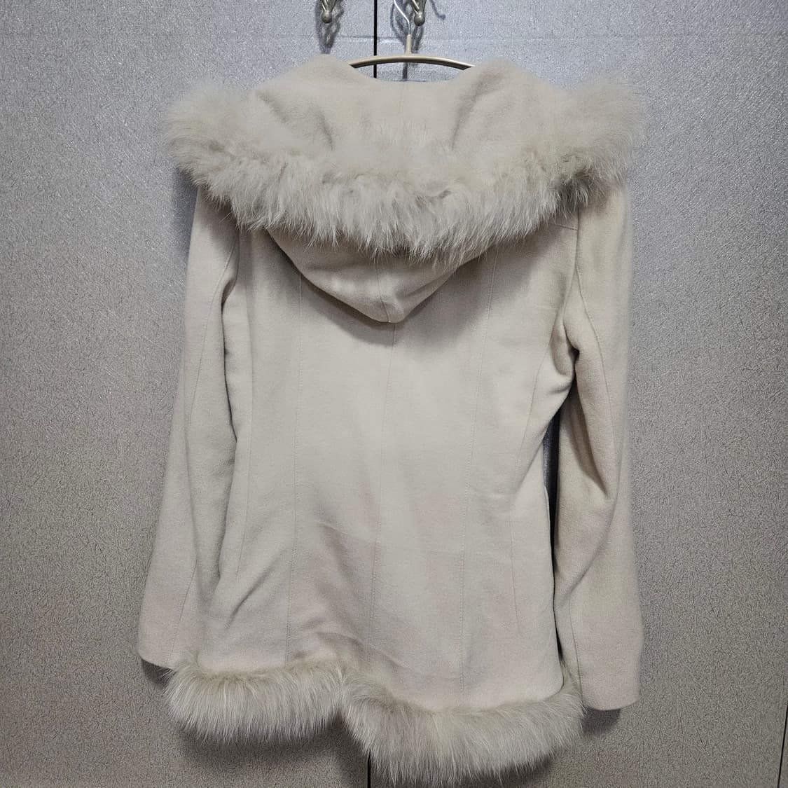 빈티지 핀터깔 페어리 퍼 트리밍 후드 코트 상품이미지3