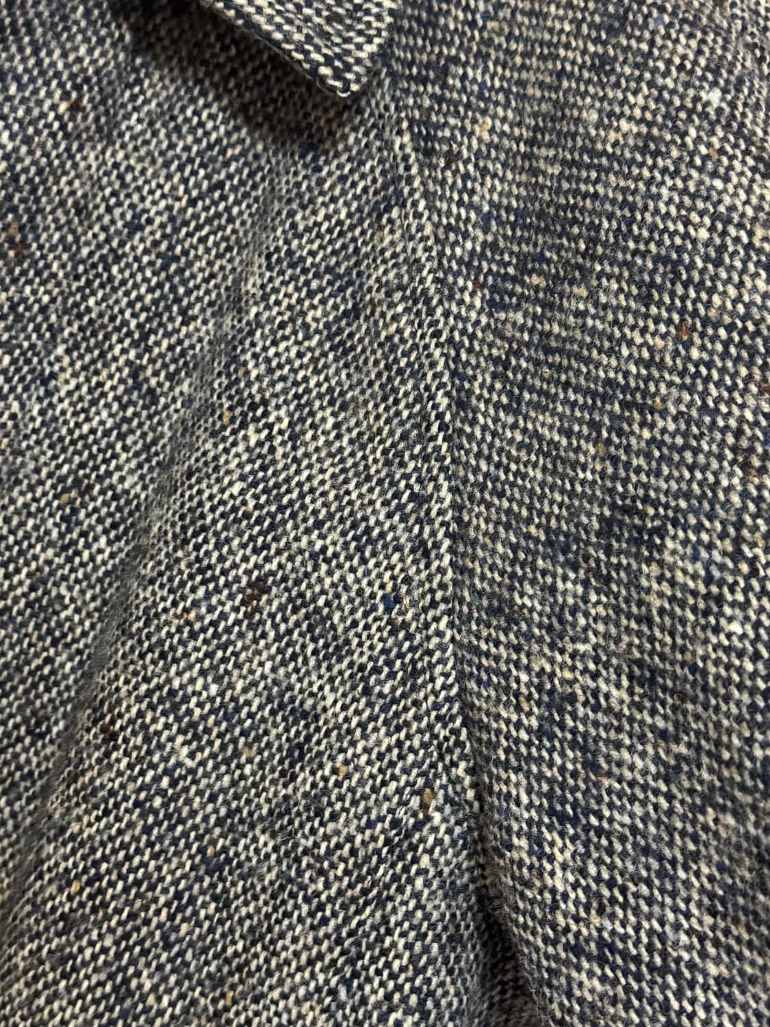 25fw 도큐먼트 도네갈 트위드 오버사이즈드 코트 블루 m  상품이미지5