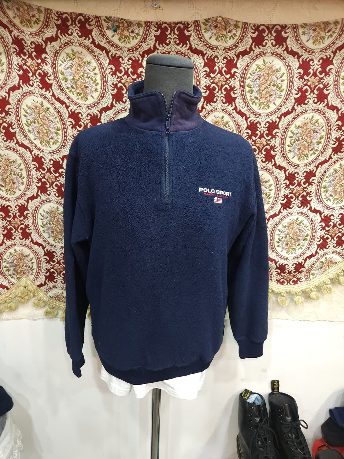 폴로스포츠 랄프로렌 90s 성조기 반집업 후리스 상품이미지1