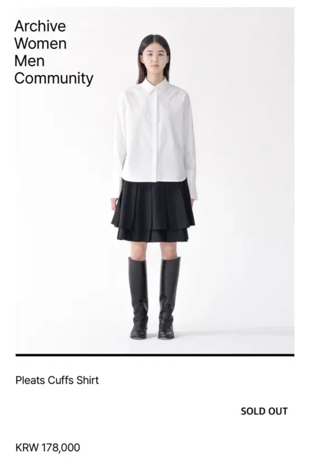 유노이아 Pleats Cuffs Shirt 상품이미지1