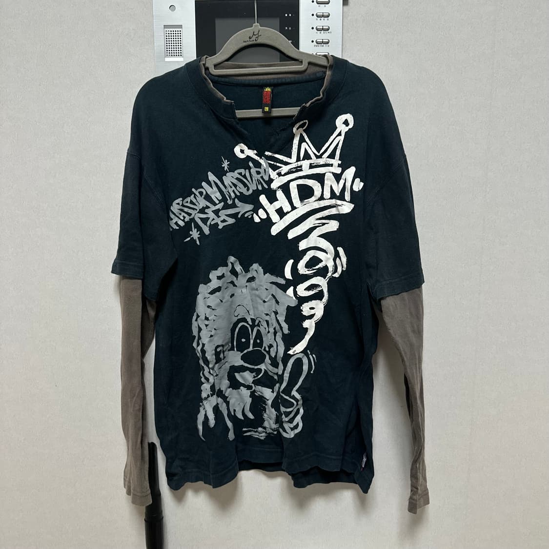 빈티지 프린팅 레이어드 롱슬리브 상품이미지1