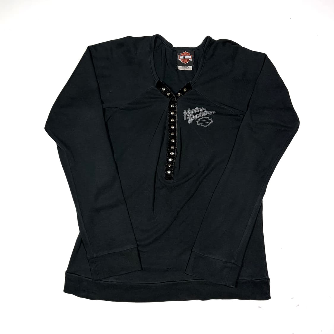 할리데이비슨 뉴캐슬 여성용 블랙 롱슬리브 L 상품이미지1