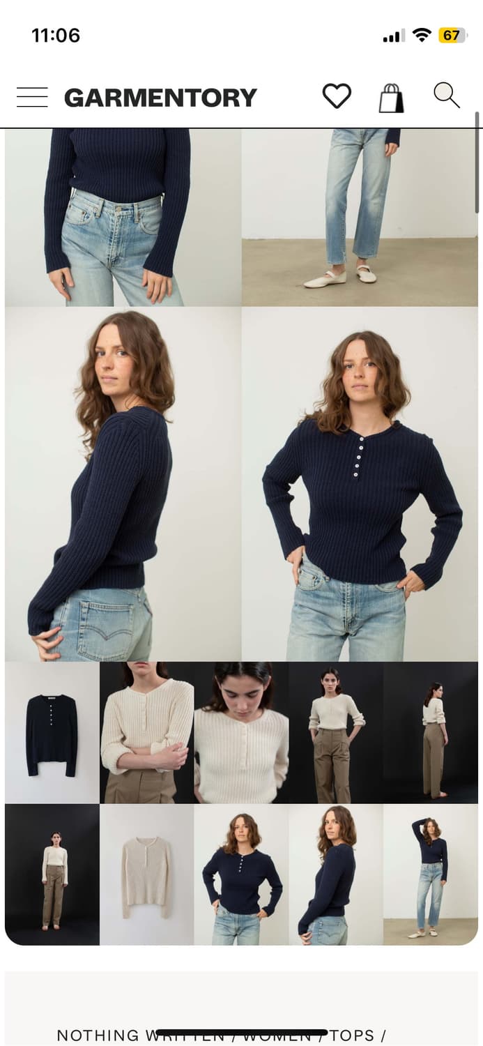 낫띵리튼 Noto Long Sleeve Knit - Navy 롱슬리브니트 상품이미지4