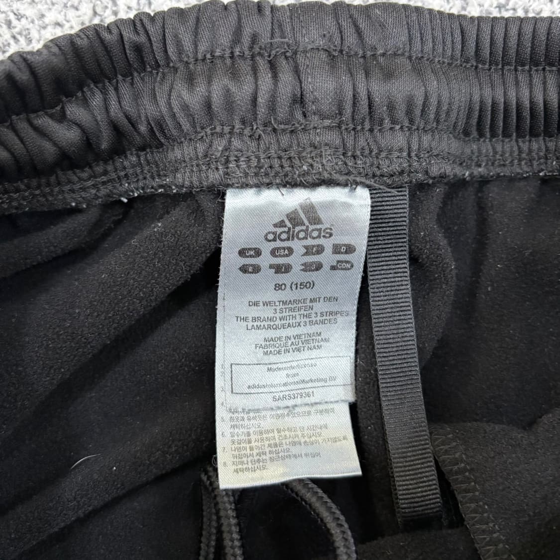 150 아디다스 키즈 기모 트레이닝 팬츠 0407J 상품이미지2