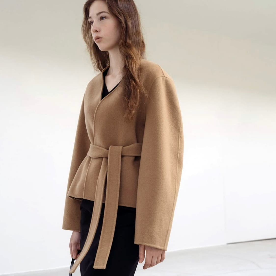 베뉴엣(BENUET) 캐시울 have 해브 코트 프리사이즈 새상품 상품이미지3