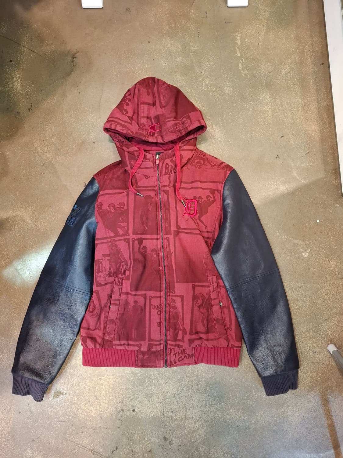 MLB 레더 후드 바시티 스타디움 자켓 상품이미지1