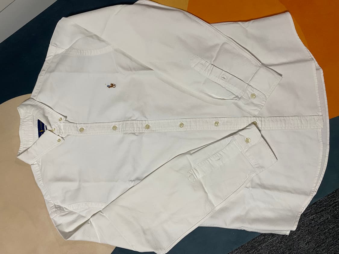 급처, 폴로 최신형QR택 옥스포드 화이트 셔츠 상품이미지6