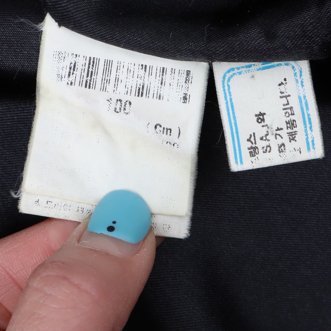 입생로랑 헤링본 ysl로고 울 하프 싱글 코트 상품이미지9