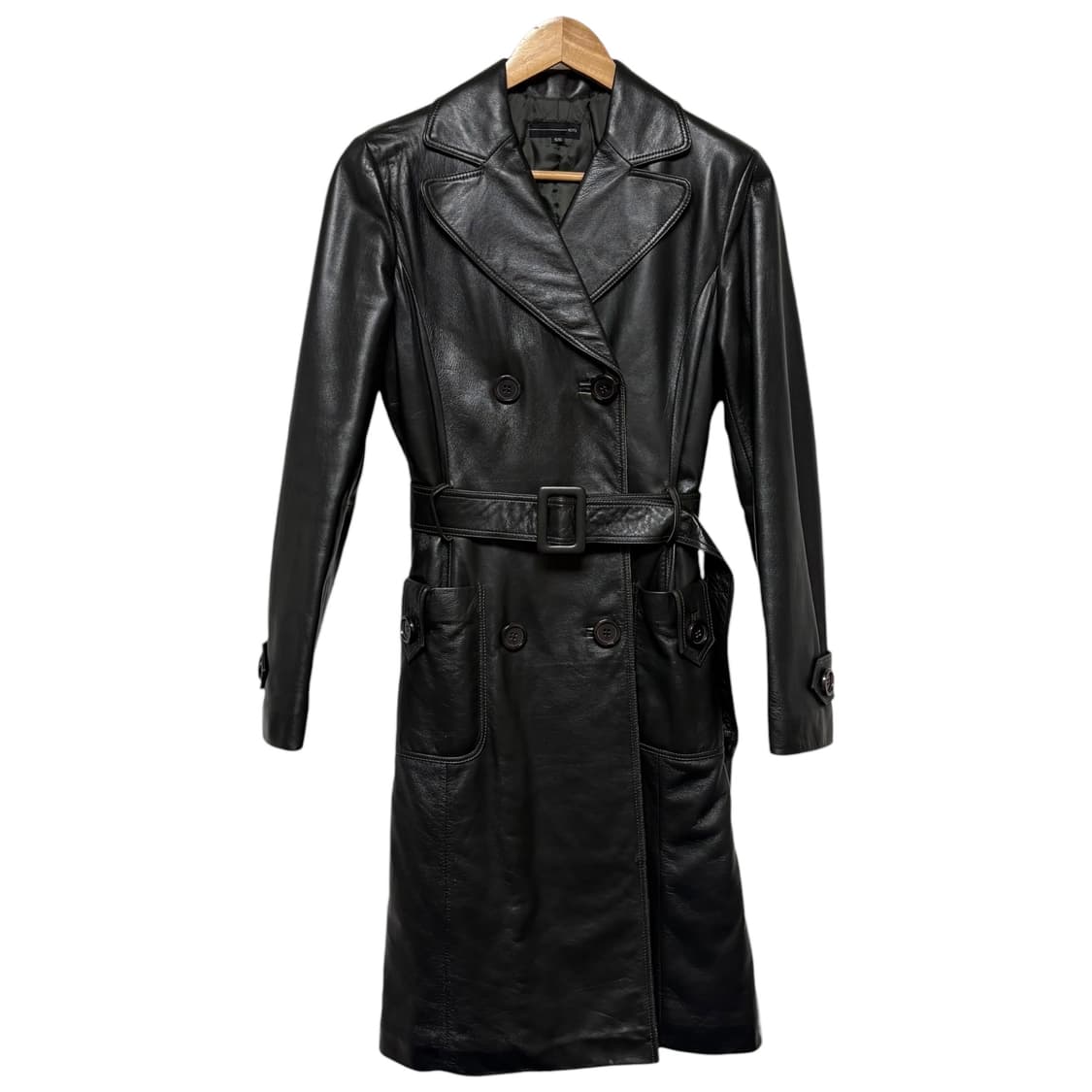 3718 양가죽 누빔 벨트 가죽코트 롱코트 상품이미지1