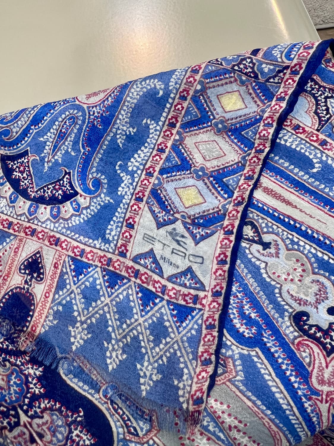 빈티지 에트로 페이즐리 실크 스카프 상품이미지4