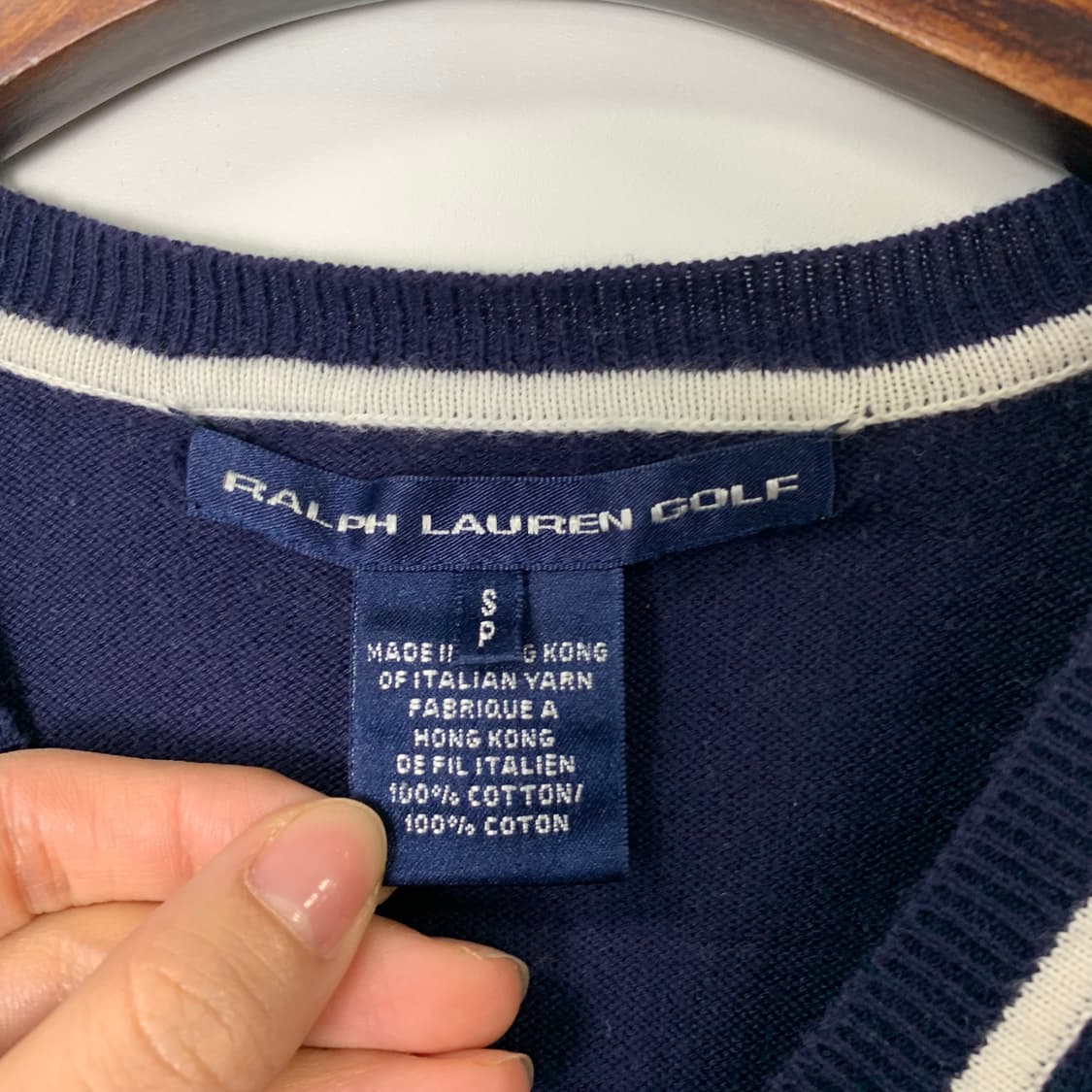 폴로 랄프로렌 네이비 브이넥 니트 상품이미지4