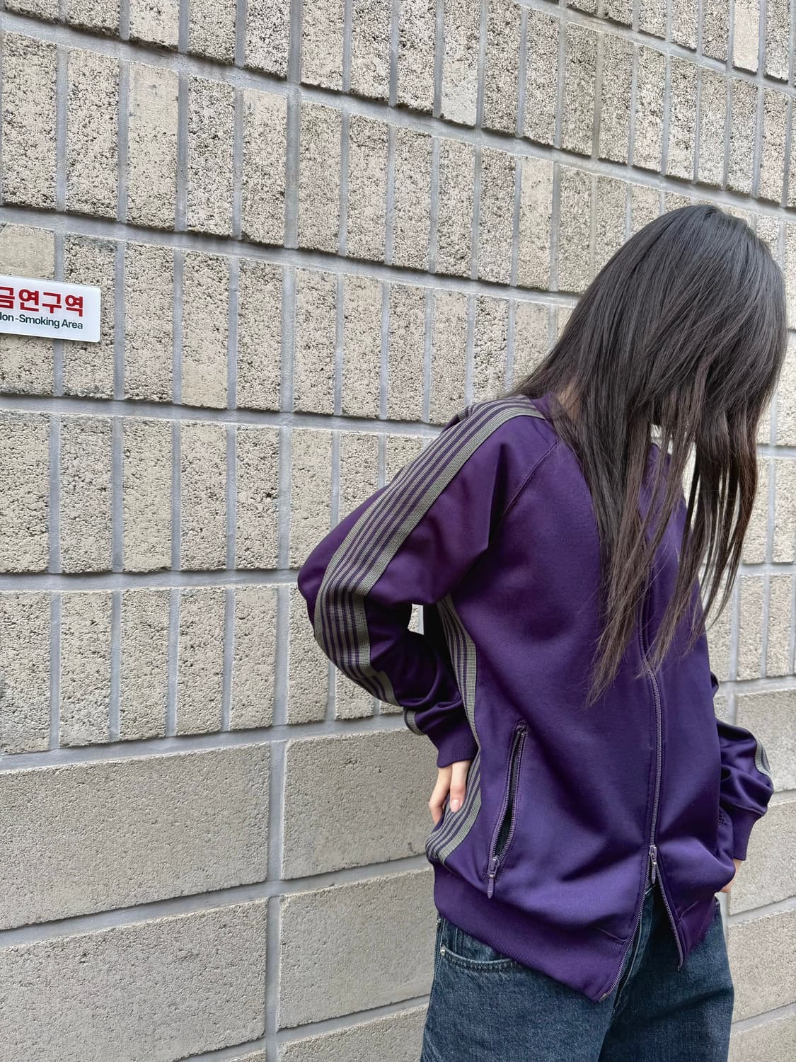 니들스 퍼플&차콜 트랙 집업 상품이미지7