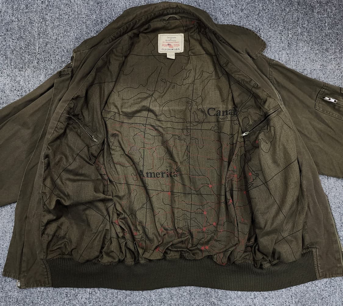 OLD CROW 올드크로우 US NAVY 빈티지 봄버 자켓 L 상품이미지3