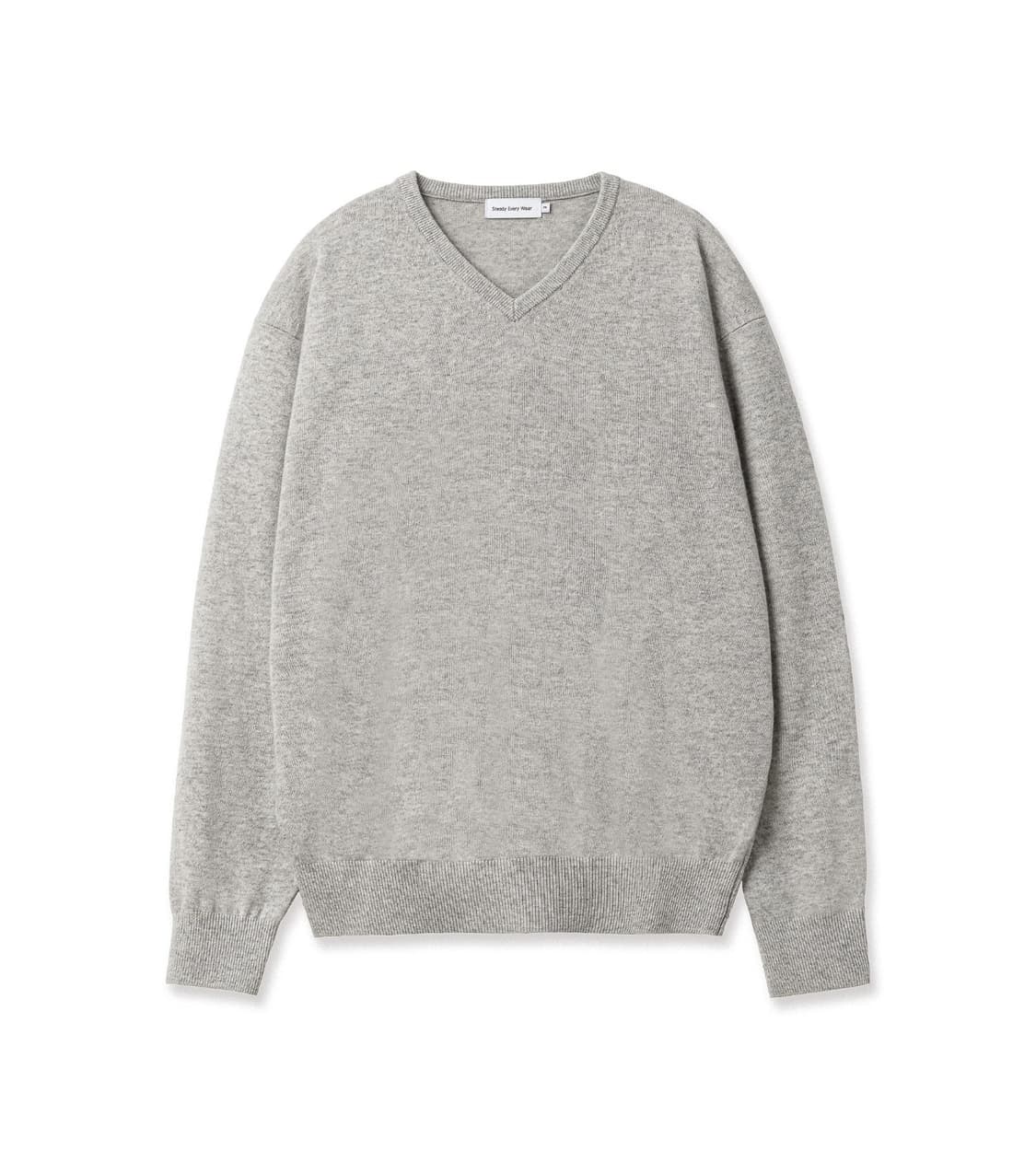 스테디에브리웨어 울 브이넥 니트 (라이트그레이) 판매합니다 상품이미지1