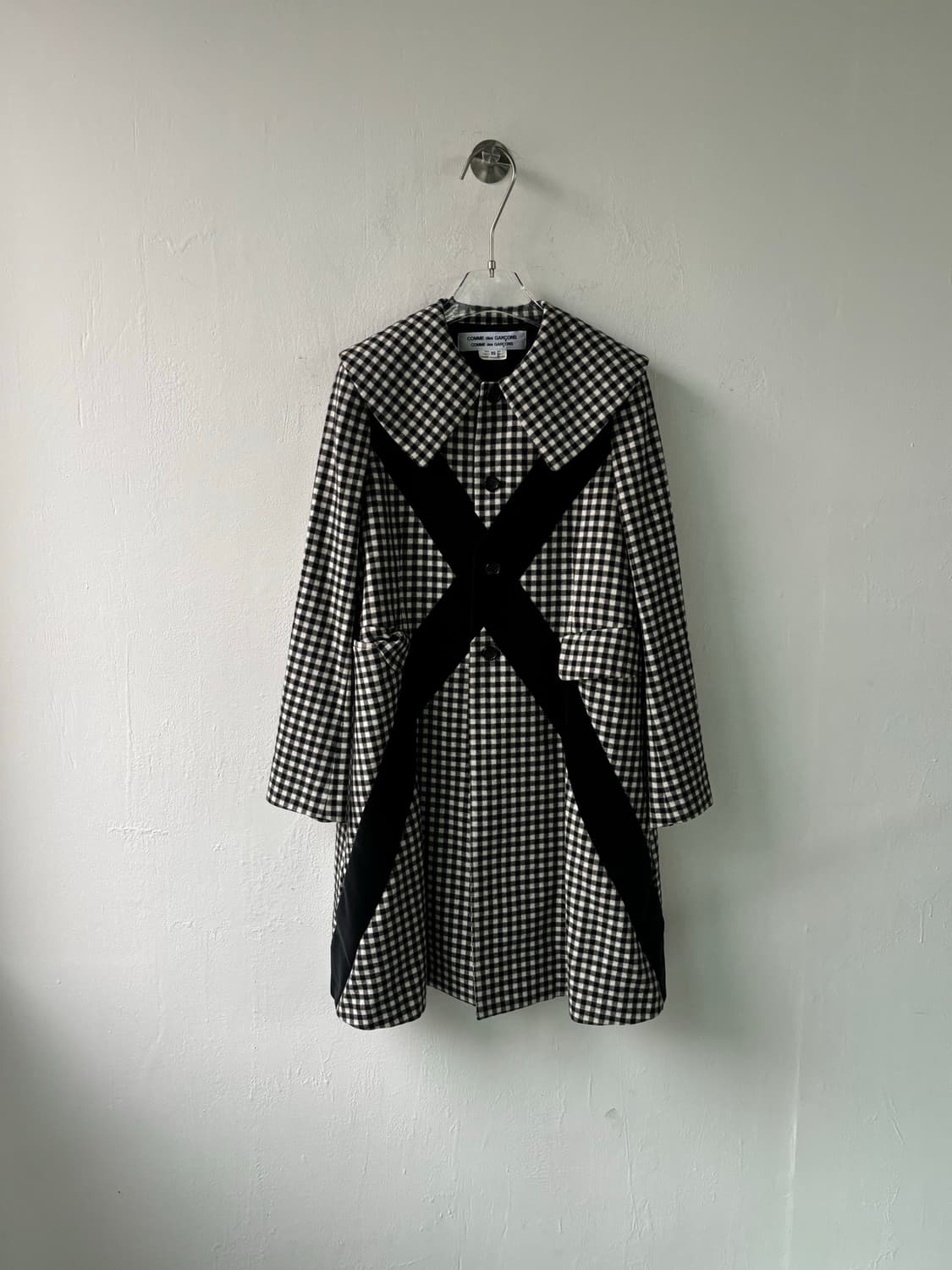 꼼데가르송 20ss 런웨이피스 깅엄 코트 상품이미지1