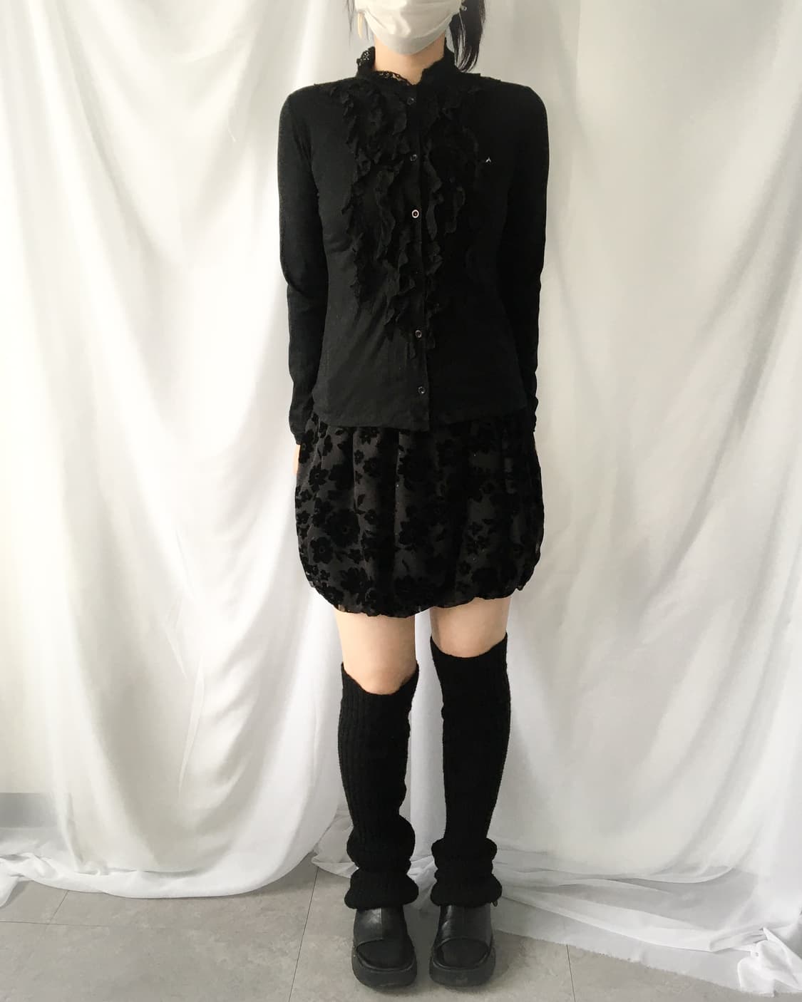 Frill high neck sleeve 상품이미지4