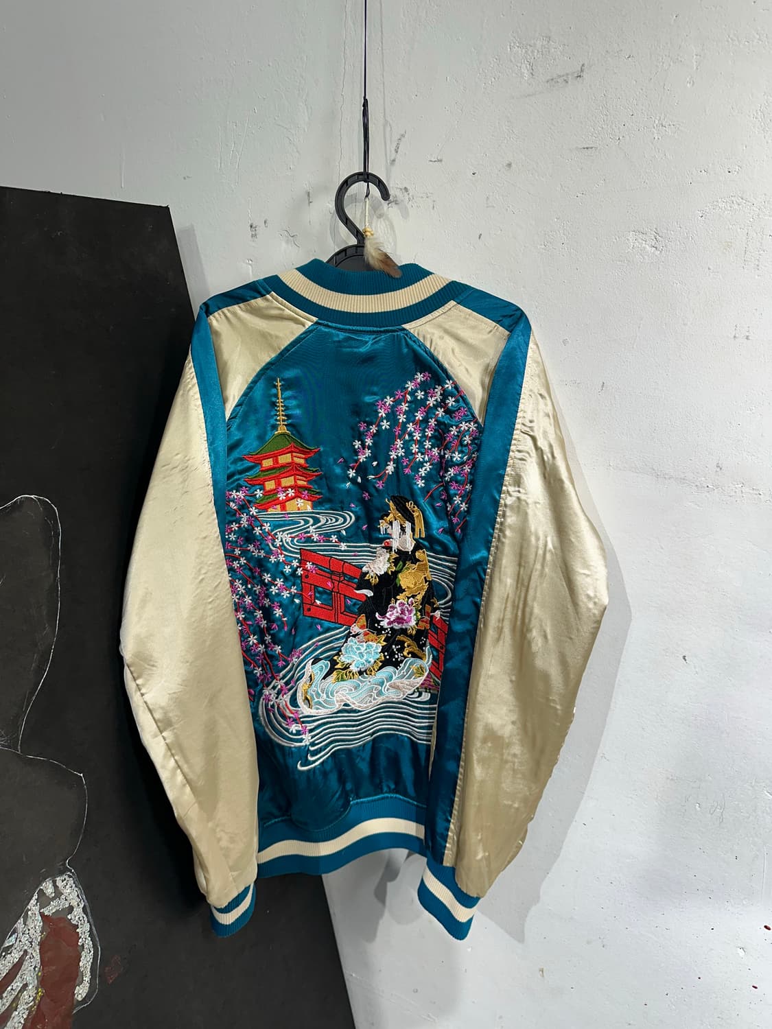 Jpn 일본빈티지 오리엔탈 로 민트 기모노 스카잔 자켓 상품이미지9