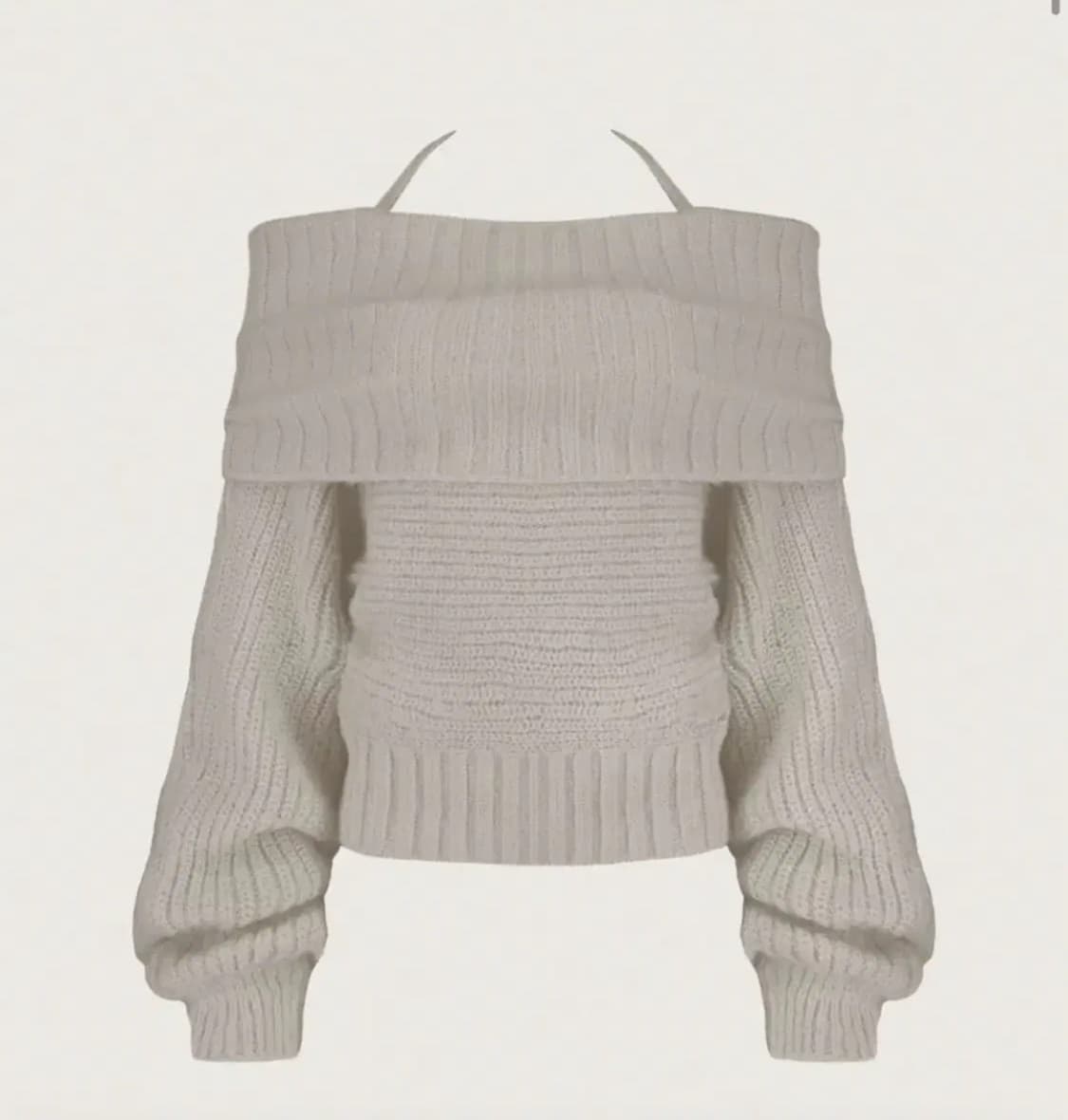 클리시어 워니하우스 팔레트 오프숄더 니트 마롱라떼 상품이미지1