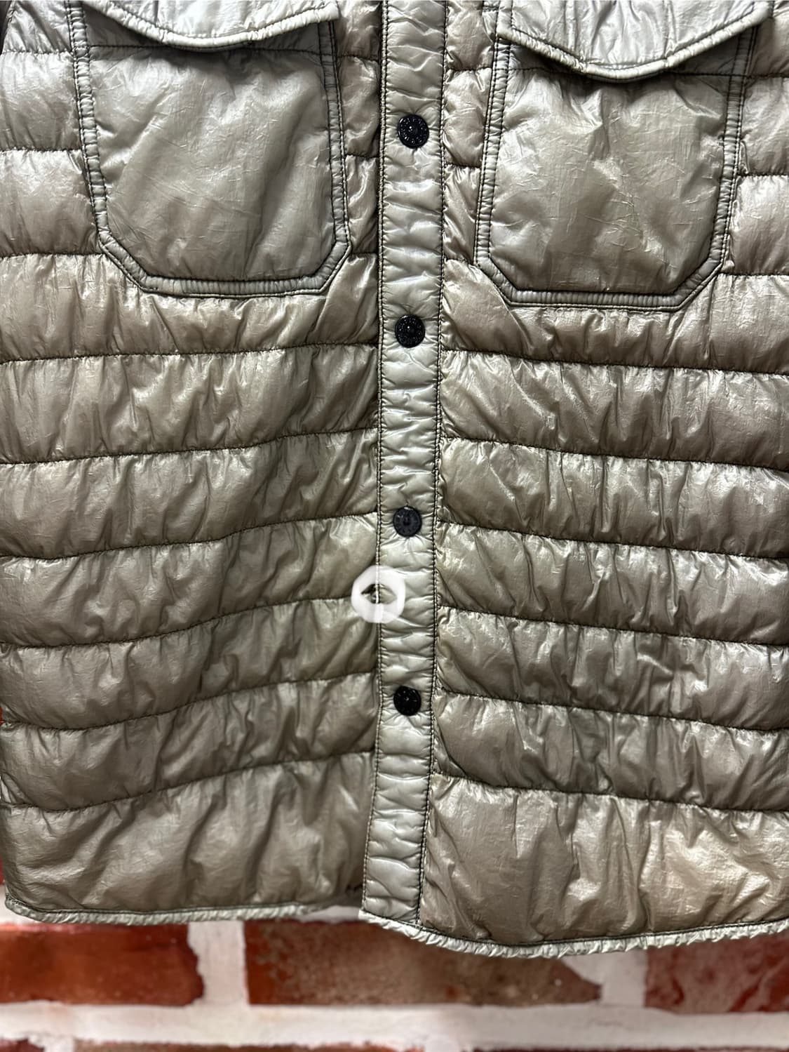 (S)스톤아일랜드 가먼트다잉 다운 자켓 카키 상품이미지4