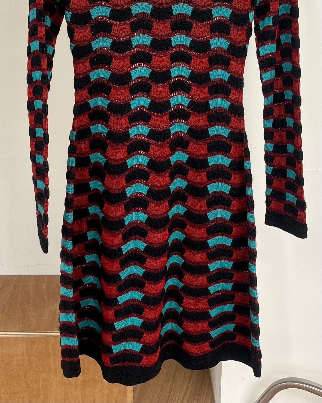 미쏘니 크로셰 니트 혼방 미니 드레스 상품이미지5