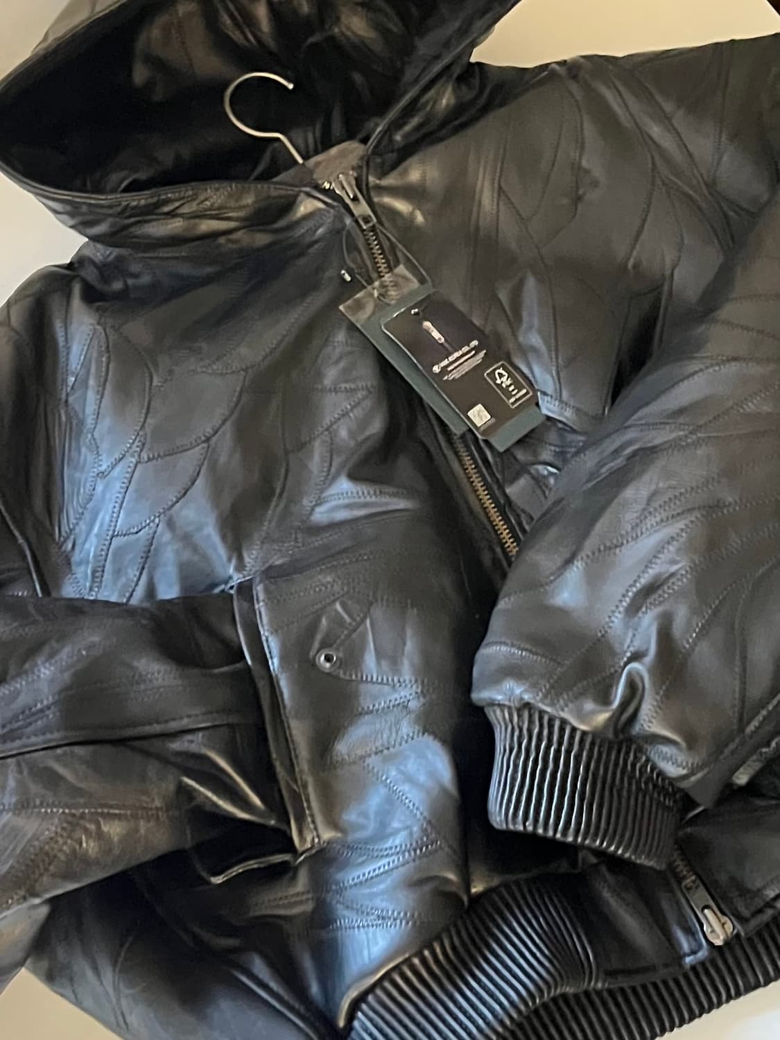 언더마이카 레더 봄버 자켓 상품이미지1