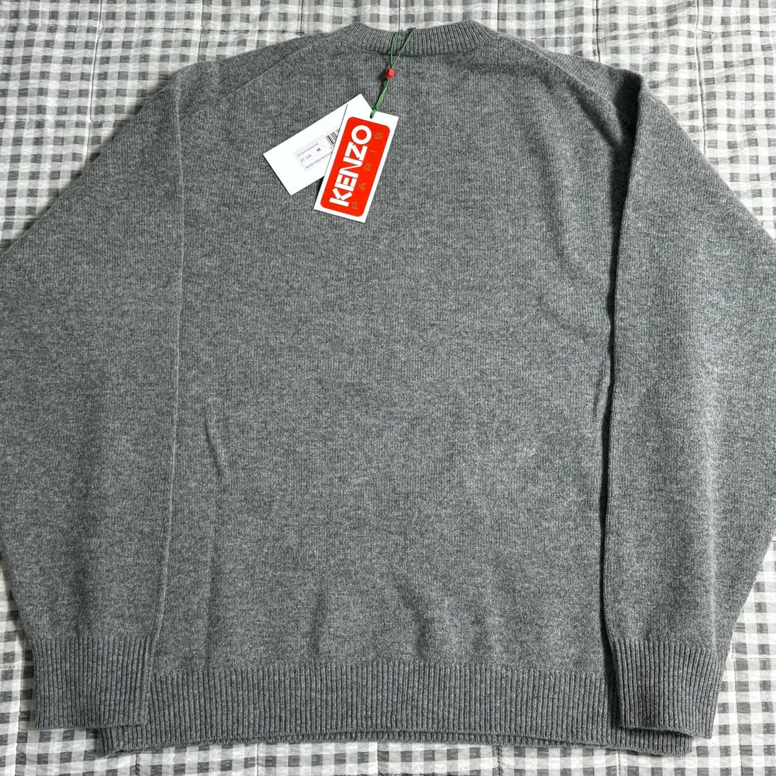 (M) Kenzo 겐조 보케 플라워 울 니트 그레이 상품이미지3