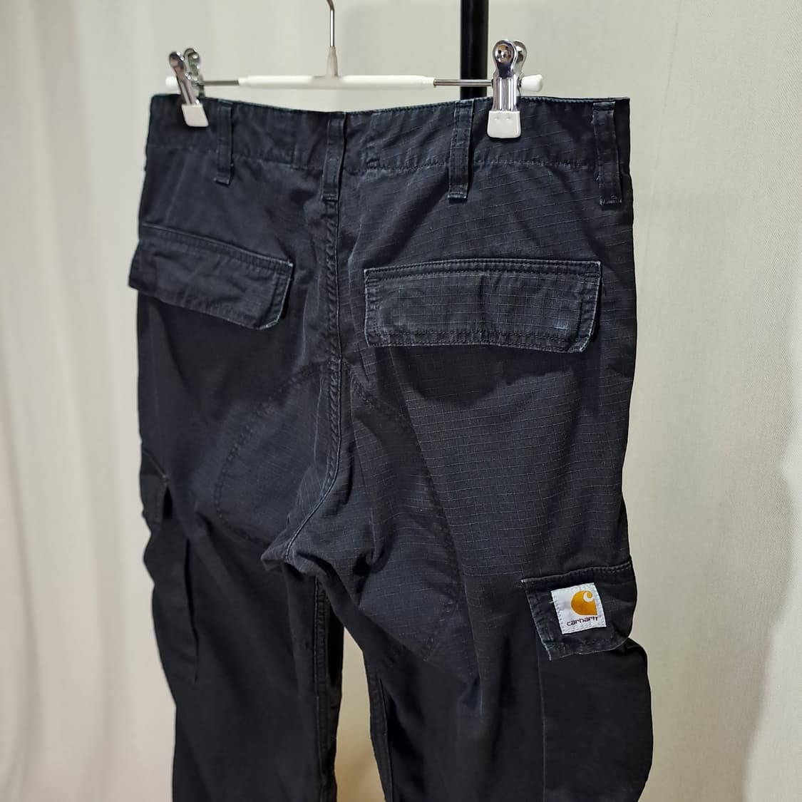 (택포) 칼하트 WIP 블랙 레귤러 카고 팬츠 31X32 B726 상품이미지5