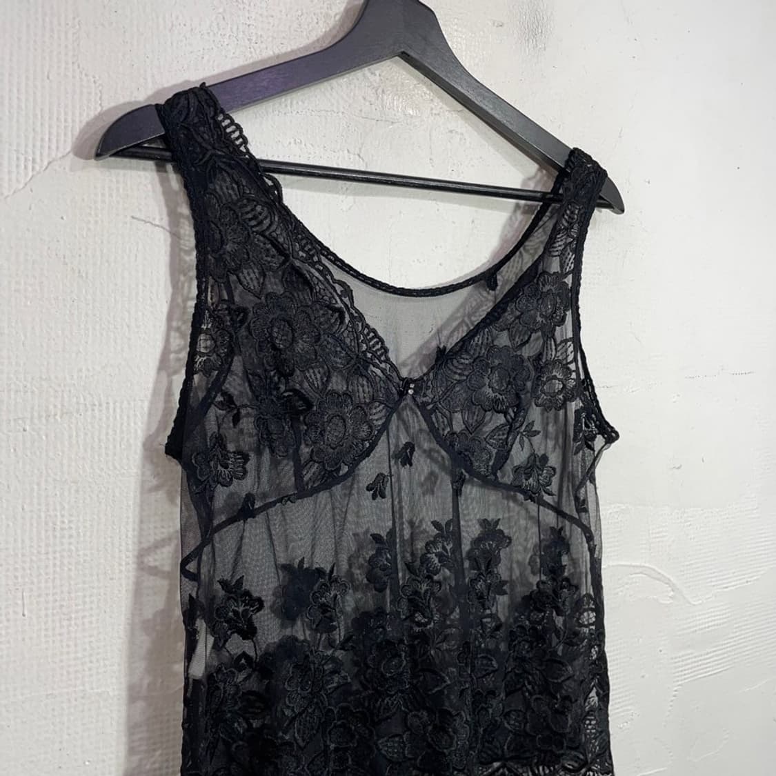 나비 자수 시스루 슬리브리스 상품이미지4