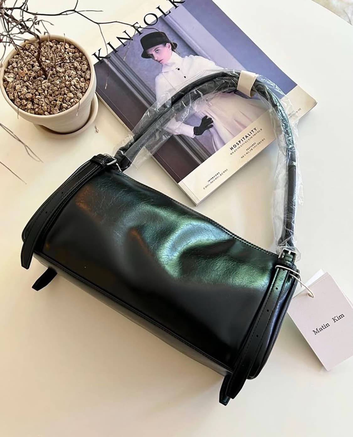 [OS] 마뗑킴 버클 스트랩 숄더백 블랙 상품이미지3